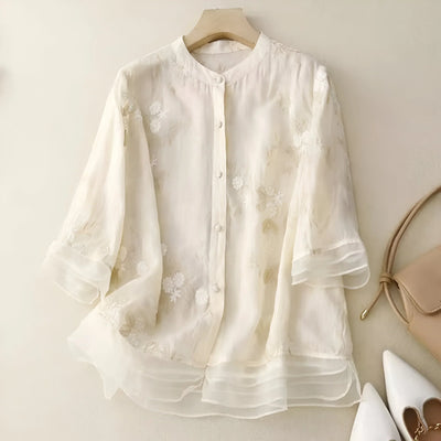 Lina - Embroidered Cotton Top
