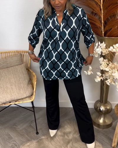 Hazel- Blouse with Graphic Print