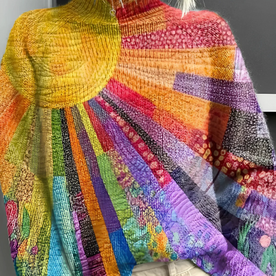 Ada | Colourful and Vibrant Turtleneck Sweater