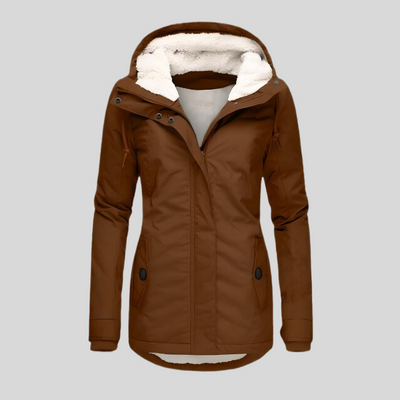 Allison | Waterproof Long Jacket with Hood and Lining
